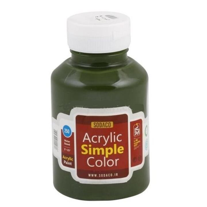 رنگ اکریلیک  ساده سوداکو 250 میل یشمی کد acrylic simple 3359